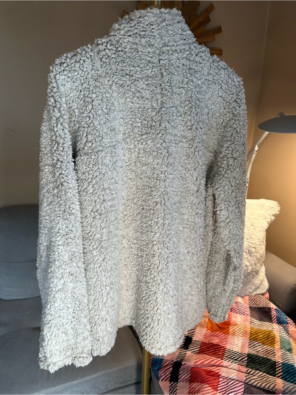 True Grit Cream Sherpa Half-Zip Cozy Pullover - Picture 4 of 4